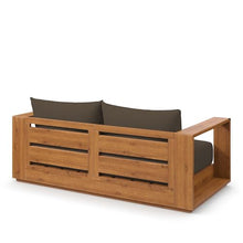 Modway Tahoe Acacia Wood Outdoor Patio Loveseat Natural Cocoa