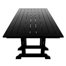 WO Outdoor Adirondack Dining Chair Table 7 PCS Set Retro Aesthetic Furniture for Outside Restaurant Dining, Home, Balcony, Terrace, Lawn, Pool, Deck, Garden (Black)