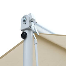 SDVantage Free Standing Awning 600X300 Cm Cream, Double-Sided Outdoor Patio Umbrella with Powder-Coated Steel Frame, Uv Water-Resistant Garden Shade for Deck,Cream-6 X 3 M