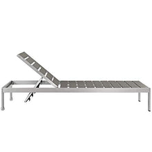 Ergode Shore Outdoor Patio Chaise Lounge Chair Set | Contemporary Design | Aluminum Frame | Easy Assembly | Clear Wheels | Non-Marking Foot Caps | Durable & Versatile | Set of 4