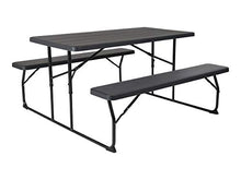 Flash Furniture Picnic Table with Benches, 4.5-Foot, Charcoal