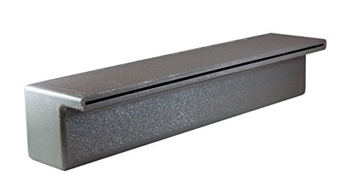 Tomaso 18" ABS Waterfall Cascading Sheer Descent Water Feature Spillway Pool Spa Wall Mount - Gray Plastic (18")