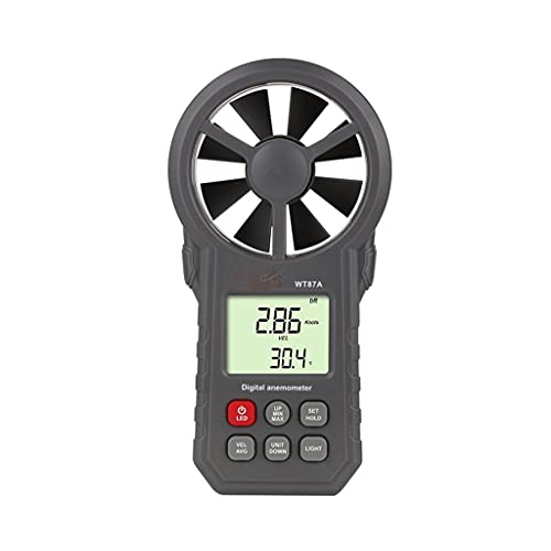 30m/s Wind Speed Air Velocity Temp Gauge Meter Portable Digital Anemometer C/F Thermometer Wind Cold Indicator LED Backlight