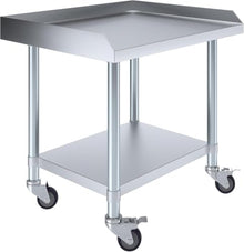 Stainless Steel Rolling Equipment Grill Table Stand | 30" x 30" Work Table