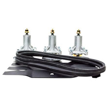 GENTERUN 54 Inch Mower Deck Rebuild Kit, RP187292-FULLKITRUSS-2 Spindle Blade Pulley Belt Assembly