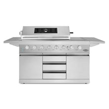 58 in. Newport Coll 6 Burner Gas Grill, Side Griddle, Stainless Steel