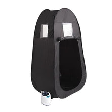 POGHDBXA Sauna Accessories, Portable Steam Sauna Single Person Tent with Steamer 4L Generator Chair Indoor for Home Spa(Black)