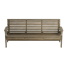 Amish Casual Heavy Duty 6 Foot Roll Back Outdoor Bench in Dark Walnut Stain - Amish Made in The USA from Treated Pine for Outdoor Durability, 700 Lb Weight Capacity