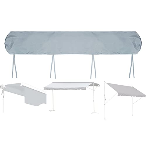 Heavy Duty Waterproof Cantilever Patio Umbrella Cover 210D Oxford Fabric Dust Proof Protector with Drawstring Fits Most Cantilever Umbrellas Gray Outdoor Shade Accessory