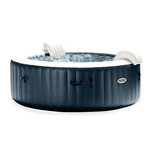 Intex PureSpa Plus Portable Bubble Jet Spa Blue with Headrests & Accessories