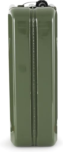 Wavian 5.3 Gallon 20 Liter Authentic CARB Fuel Jerry Can w/Spout, Wavian USA Authentic NATO Jerry Can and Spout System - Rust-Proof, Green, 5 Gallon Gas Cans for Gasoline, Pack of 2
