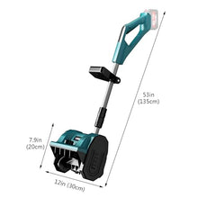 Foldable Snow Shovel, Retractable Snow Thrower with Battery and Charger, Efficient Snow Removal, Snow Blower for Driveway Winter Snow Removal(Two Batteries)