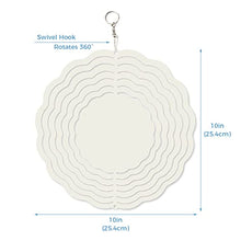 CALCA 10 Inch 3D Wind Spinner Sublimation Blank Stainless Steel Wind Spinner 24 Pack