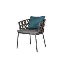 GLigeT Balcony Table and Chair Set Metal Rattan Outdoor Chairs Terrace Courtyard Outdoor Furniture Balcony Coffee Table Chair Home Garden Backrest Chair Bistro Table Set (Color : Single Chair)