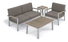 Oxford Garden Travira Club Chair - Tekwood Vintage - Polyester Grade AA Cushion - Stone