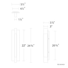 Modern Forms Heliograph 24in LED Outdoor Wall Light 3000K Black