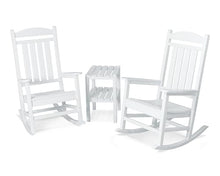 POLYWOOD PWS138-1-WH Presidential 3-Piece Rocker Chair Set, White