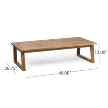 roomfitters Belgian Outdoor Loveseat and Coffee Table Set, Modern Patio Furniture, Durable Acacia Wood Frame, Teak