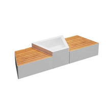 Xilin-872 Bench with Planter Box, Outdoor Hardwood Seat with Metal Planter Bench, Outdoors and Indoors Planter Bench, Garden and Yard Decoration Garden Bench