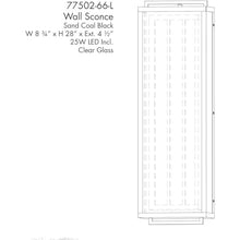 Minka Lavery 77502-66-L Eastly - 25W 1 LED Outdoor Wall Mount-28 Inches Tall and 8.75 Inches Wide