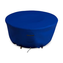 Covers & all Outdoor Round Fire Pit Cover, Heavy Duty 18 Oz Waterproof UV & Weather Resistant for Patio Lawn Garden Backyard Outside, Air Vents & Drawstrings (80"Diameter x 24"H, Blue)