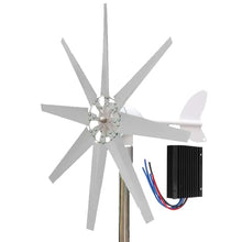 HYZHANHONG New Energy Wind Generator 2000W MPPT Controller 12V 24V 48V 8 Blades Low Noise Windmill Wind Turbine Generator Suitable for Outdoor And Road Power Generation,24v