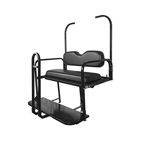 ProFX Golf Cart Rear Flip Seat Kit for E-Z-GO TXT | Black Cushions