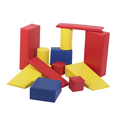 Children's Factory Big Builder Blocks Set of 12 Red-Blue-Yellow
