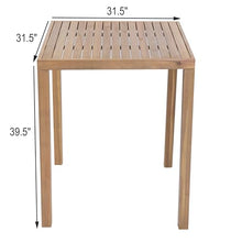 Christopher Knight Home Gree Acacia Wood Patio Bar Table and Chairs Set of 2, 3-Piece Wooden Outdoor Bar Set, Comfy Bar Stools Set of 2 with Bar Height Table, Light Beige+Light Brown