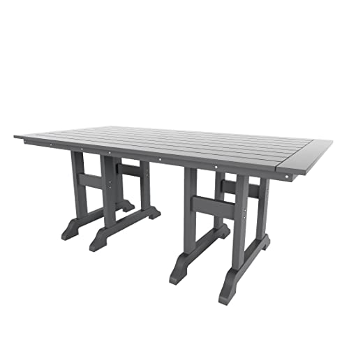 WO WESTIN OUTDOOR HDPE Laguna 38" X 73" Rectangular Dining Table,Gray