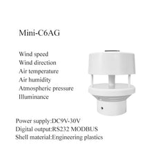 Anemometer Mini-C6AG RS485 Weather Station Wind Speed