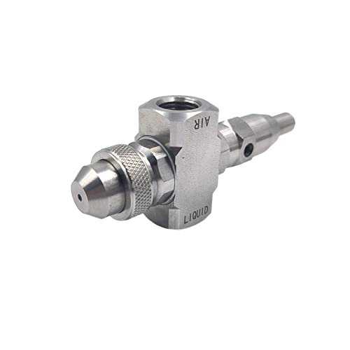 arik Bomba de agua de diafragma autocebante Self-Cleaning Air Atomizing Nozzle Two-Fluid Mixing Atomization Industrial Factory Dedusting Wash Dual-Fluid Anti-Blocking (Color : Pressure Round)