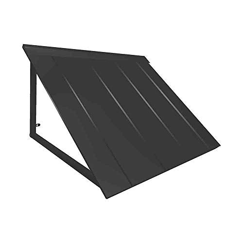 Awntech H23-US-3K 3 ft. Houstonian Metal Standing Seam Awning, Black - 44 x 24 x 36 in.