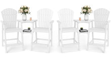 FOOWIN Tall Adirondack Chairs Set of 4 with Double Connecting Trays