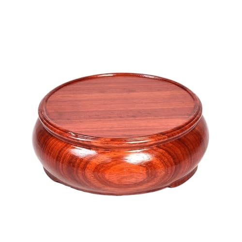 QUANGJN Pcs Plants Saucers Round Vase Base Simple Style Flower Bonsai Ornament Base Solid Wood Stand Plant Pot Saucers,