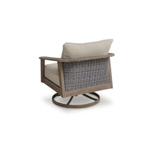 Signature Design by Ashley 1-Piece Wicker Swivel Lounge Chair, Gray