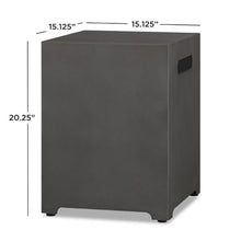 Home Square 2-Piece Set with Fire Table with Gas Conversion Kit & Tank Cover