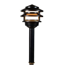 VOLT 12V 3-Tier Brass Pagoda 2700K LED Path Light Expansion Kit (Black)