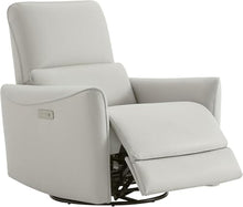 Oversized Power Recliner Chair with Heat and Massage, Heavy Duty Leather Upholstered Living Room Sofa, Comfortable Electric Reclining Nursery Rocker for Adults