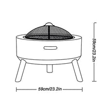 Outdoor Fire Pit Outdoor fire Pit, 23-inch Bonfire Wood Burning Terrace fire Pit, Heating Cooking Grill