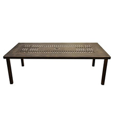Oakland Living Modern Outdoor Aluminum 95-in Rectangular Dining Set with Eight Arm Chairs Bronze