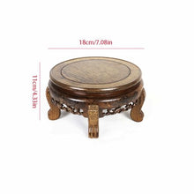 QUANGJN Pcs Plants Saucers Bonsai Porcelain Vase Base Ornaments Painting Tank Fish Tank Base Solid Wood Bracket Plant Pot Saucers,