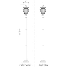 Z-Lite 5016PHMR-5012P Davina 3 Light 94" Tall Post Light - Black