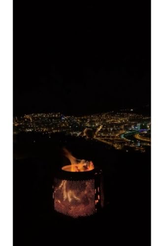Outdoor Fire Pit 20.5 in Diameter x 23.6 in Height, Heavy Duty Steel Portable Fireplace with Spark Screen and Poker, Backyard Patio Garden Heater for Camping and Cooking