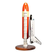 High Flying Models Space Shuttle Discovery with Booster Large Mahogany Sculpture Multicolor