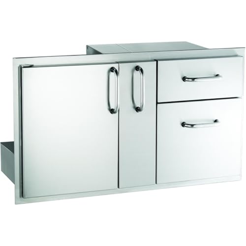 American Outdoor Grill 36-Inch Access Door with Platter Storage and Double Drawer - 18-36-SSDD