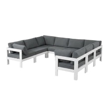 Outdoor Escape Gray Fabric Outdoor Patio Modular Sectional, Weather-Resistant Upholstery, Cushioned Seating, Durable Frame for Garden Outdoor Living