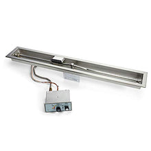 HPC Fire Push Button Flame Sensing Gas Fire Pit Kit, 72-Inch Trough, Natural Gas (TOR-FPPK72-TRGH-FLEX-NG)