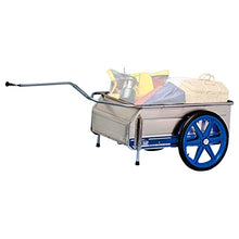 Tipke Manufacturing Company Foldit Do It All Aluminum Folding Cart, Blue Stripe and 5800 Bicycle Hitch for Foldit Marine Utility Cart