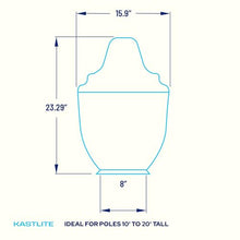 KASTLITE Lindy 424 Type V Prismatic Acorn Refractor Lens, 8" Neck
